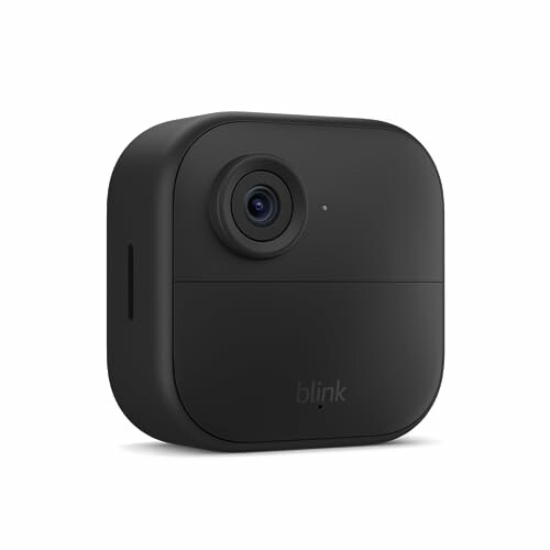 Blink black security camera with lens