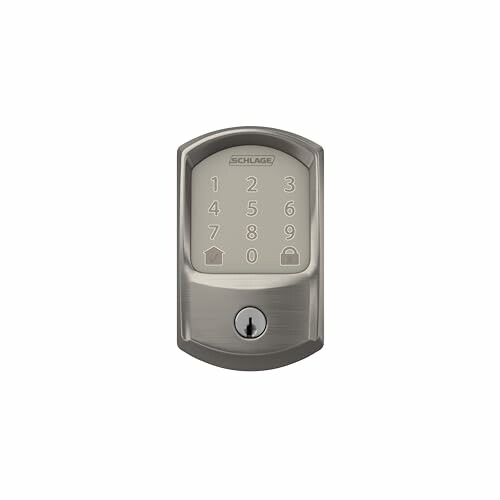 Electronic keypad deadbolt lock with fingerprint reader