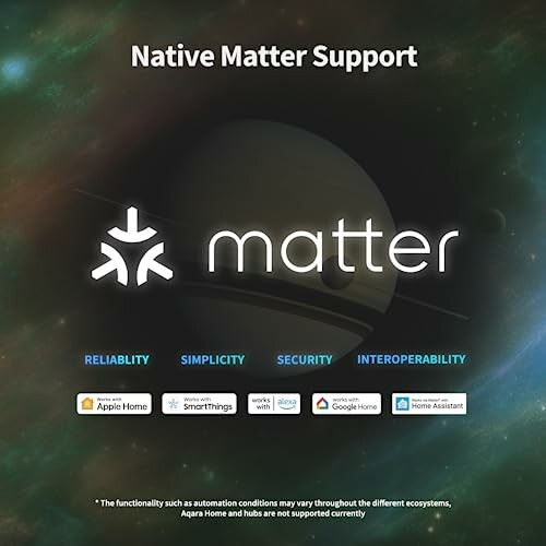 Native Matter Support with brand logos and features