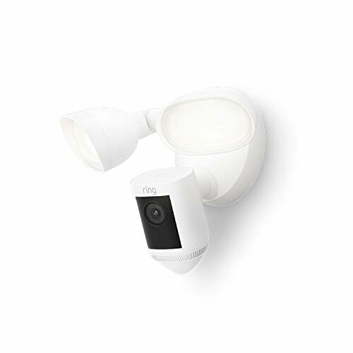 Ring floodlight security camera in white