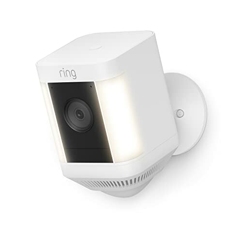 Ring security camera mounted on wall