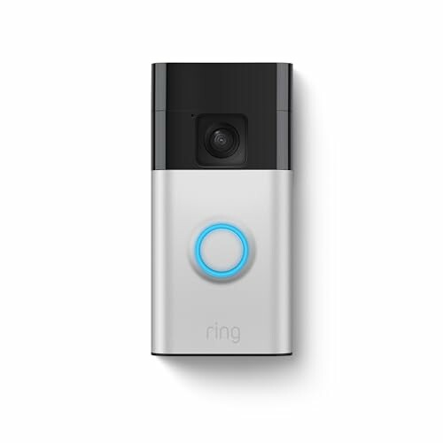 Smart video doorbell with camera and button